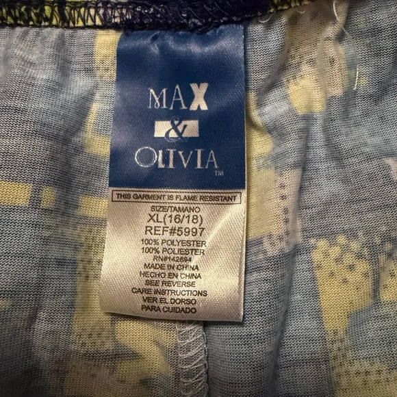 Max&Olivia Boys’ NWT Elastic-Waist Blue & Yellow Geometric Print Shorts Size XL - Picture 2 of 3
